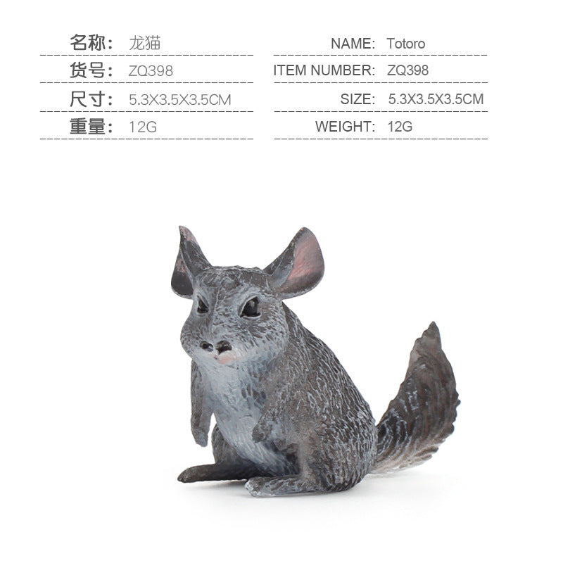 Children's Puzzle Early Education Cognitive Simulation Mouse Model Toy Static Solid Possum Guinea Piga Hair Mouse Totoro