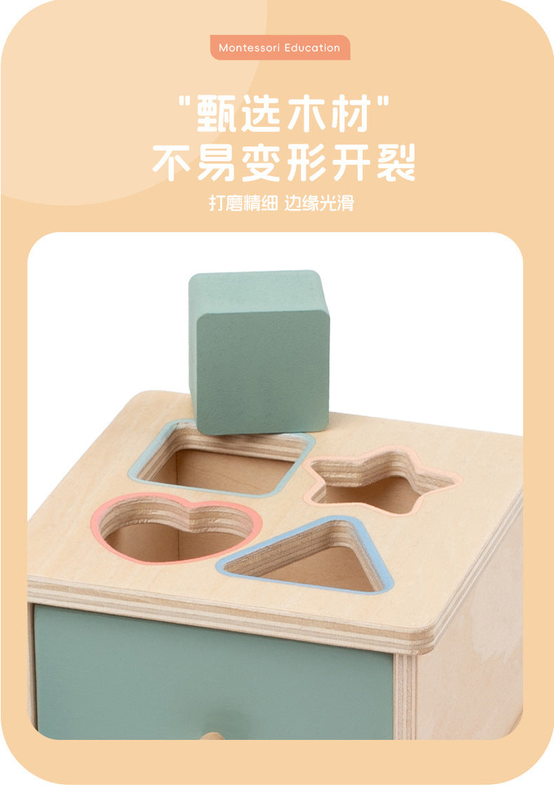 Montessori Classification Early Education Coin Box Baby Color Cognitive Shape Building Blocks Matching Teaching Aids Baby Educational Toys