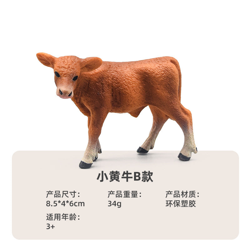 Strict Selection of Cross-border Amazon Simulation Small Animal Model Toy Farm Cow Creative Educational Children's Toys Wholesale