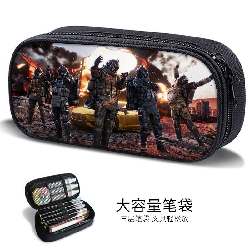 Chicken Pen Bag for Boys Peace Elite Expression Pack Stationery Box for Primary School Boys, Junior High School Students, Kindergarten Kidsren's Pen Box