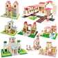 Cross-border New Products Mason Brick Building Mini Brick Hand-assembled Building House Villa Model Toys