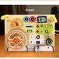 Children's Montessori Early Education Simulation Driving Steering Wheel Digital Switch Light Sound Busy Board Science and Education Aids Educational Toys