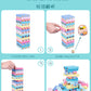 51 Pieces of Digital Colorful Jenga Building Blocks for Kidsren's Educational Jenga Wooden Adult Toys