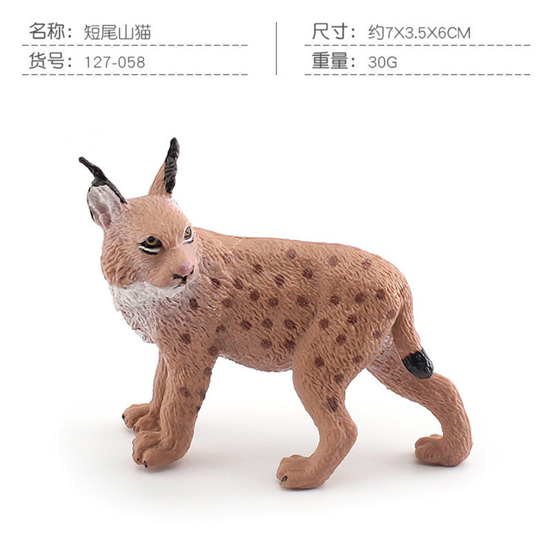 Cross-border simulation short tail bobcat panda mouse platypus ferret Thorn tail rock lizard wild animal model ornaments