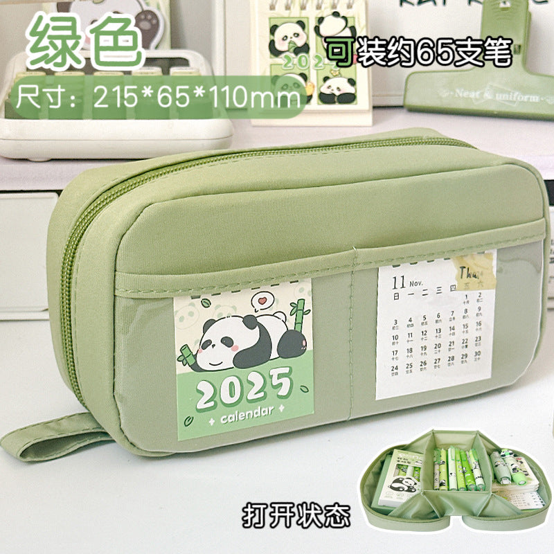 New Volcano Pencil Bag Large Capacity High Color Value Stationery Box for Men and Women Students 2025 Super Fire Pencil Case Storage Bag