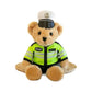 Police Bear Doll Plush Toy Cute Fireman Police Officer Reflective Riding Clothes Gift Traffic Police Bear Doll