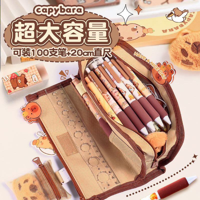Kapibala Plush Doll Doll Back-To-School Gift Package Primary School Souvenir Birthday Gift Plush Stationery Set