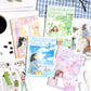 ZABC cross-border die-cut PET sticker book chasing ordinary series 20 characters life hand account collage stickers