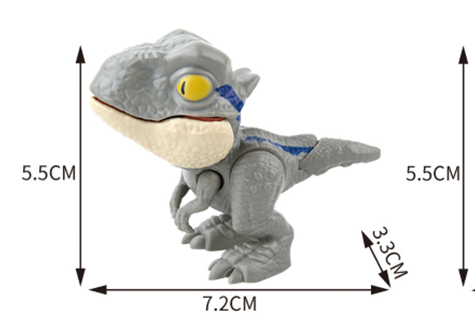 Cross-border Hot Finger-biting Dinosaur Toy Finger-biting Dinosaur Pterosaur Model Joint Movable Mini Dinosaur Gashapon Machine
