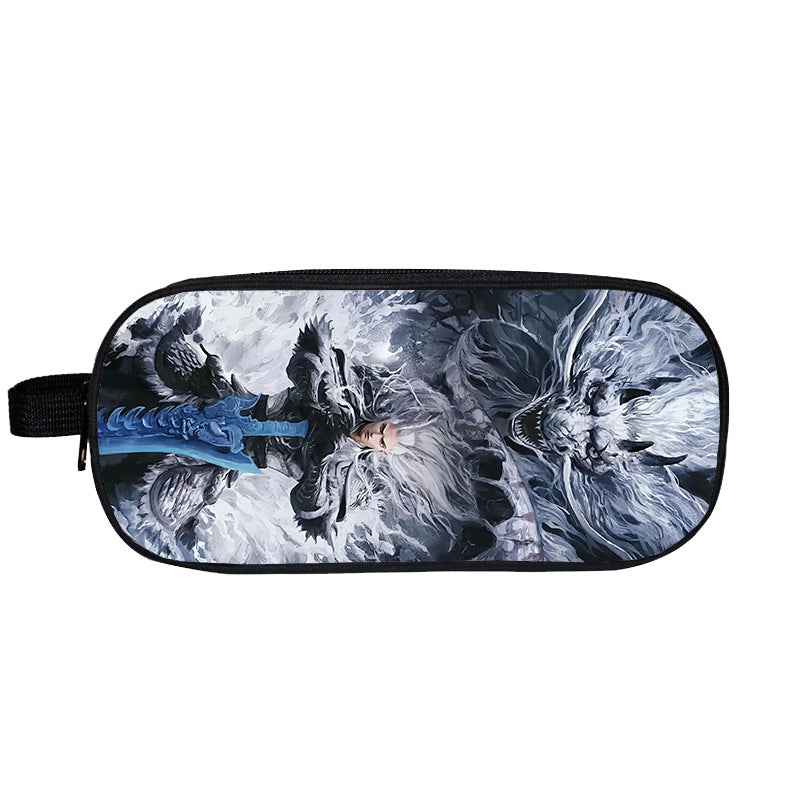 Cross-Border Nezha Stationery Box, Children's Portable Large-Capacity Storage Pencil Case, Student Wear-Resistant Double-Layer Portable Pencil Case Wholesale