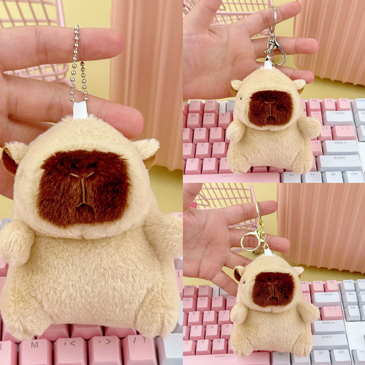 Cross-Border Capybara Mascot Backpack Small Pendant Keychain Chinese Style Zodiac Pendant Couple Ugly Doll