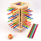 Early Education Children's Three-in-One Stick Game Baby Stick Color Classification Pitching Montessori Wooden Toys
