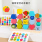 Wooden Children's Educational Toys Five Sets of Column Color Classification Enlightenment Children's Shape Matching Perception Building Block Toys