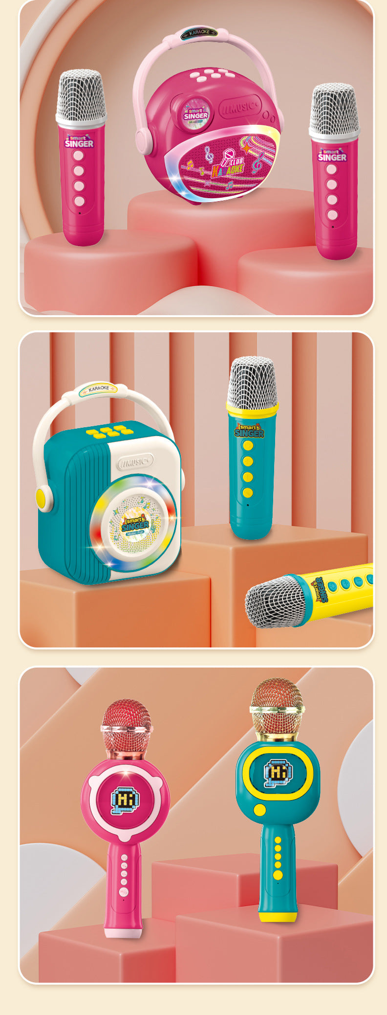 Microphone Microphone Audio Integrated Singing Home Karaoke Speaker Home Ktv Bluetooth Wireless Kidsren's Singing Toy