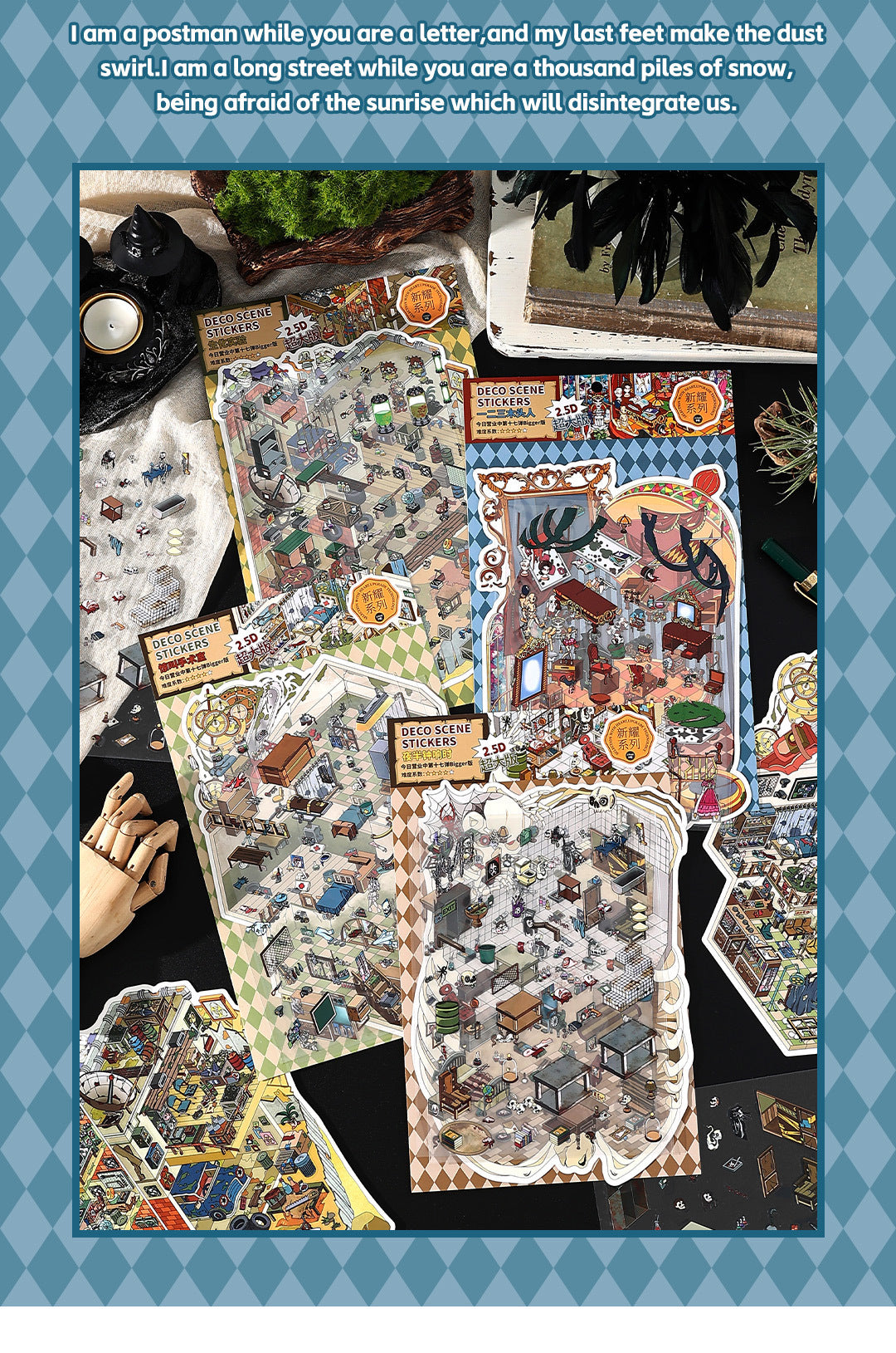 Infeel.Me Extra Large Scenery Stickers Today's Business Hours Open - Part Twelve DIY Journal Scene Stickers