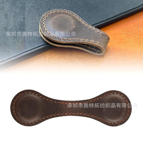 European-Style Retro Genuine Leather Magnetic Bookmarks, Creative Magnetic Planner Markers, Student Reading Page Clips, Magnetic Bookmarks