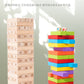 Children's Puzzle Stack Balanced Stack High Draw Building Blocks Layer by Layer Stack Wooden Strip Draw Wood Table Game Toys
