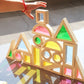 Acrylic Transparent Color Light and Shadow Building Blocks Baby Creative Construction Early Education Educational Toys Children's Rainbow Building Blocks