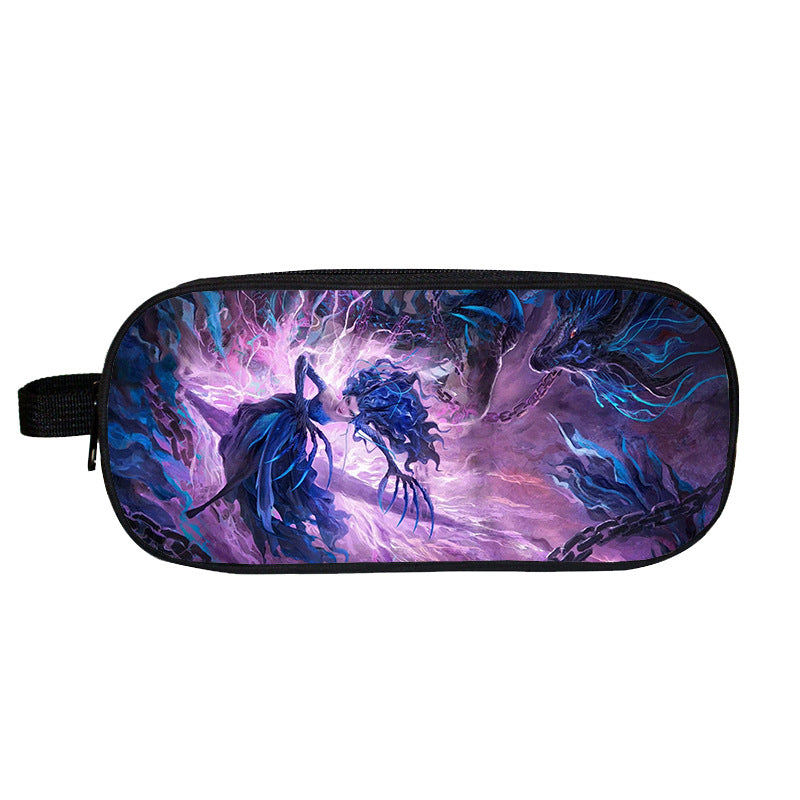 Cross-Border Nezha Stationery Box, Children's Portable Large-Capacity Storage Pencil Case, Student Wear-Resistant Double-Layer Portable Pencil Case Wholesale