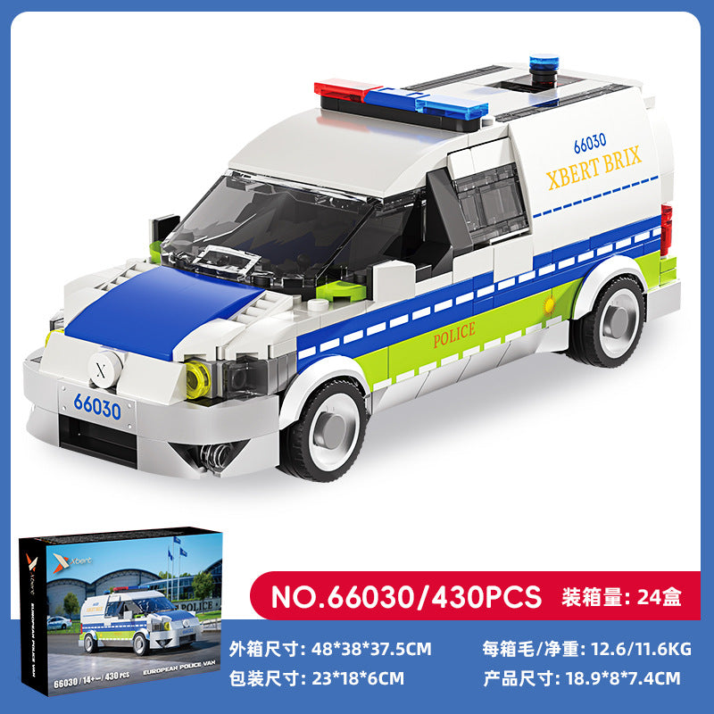 Cross-border engineering series truck city bus transport vehicle combined with small particle building blocks children's educational enlightenment toys