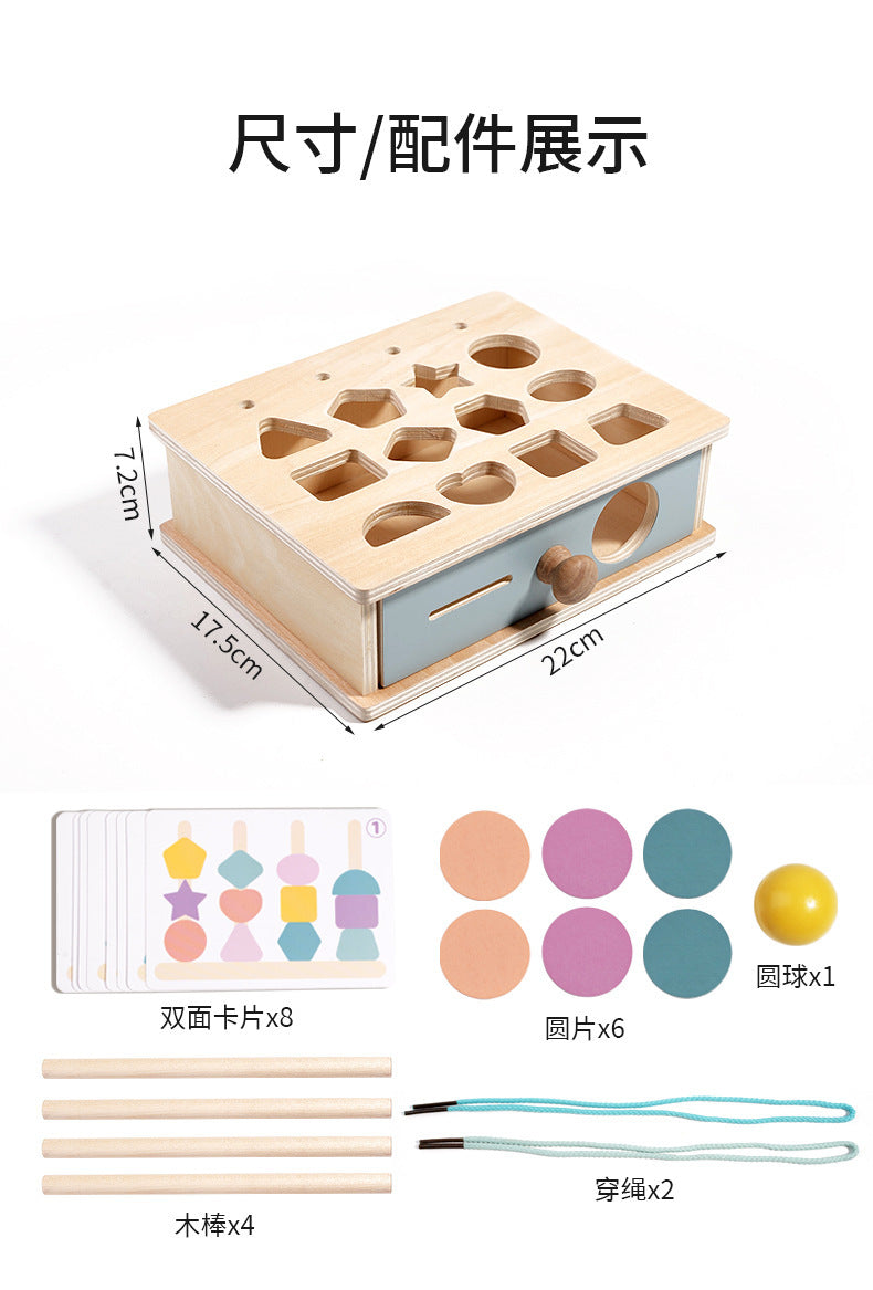 Montessori Classification Early Education Coin Box Baby Color Cognitive Shape Building Blocks Matching Teaching Aids Baby Educational Toys