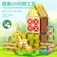 Girls Color Window Magnetic Sheet Kidsren's Zoo Engineering Vehicle City Crane Scene Strong Magnetic Refill Kidsren's Puzzle