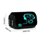 Headphone Listening Pen Bag DIY Double-Layer Flip Pen Box Student Kidsren's Trendyy Pencil Stationery Bag Large Capacity