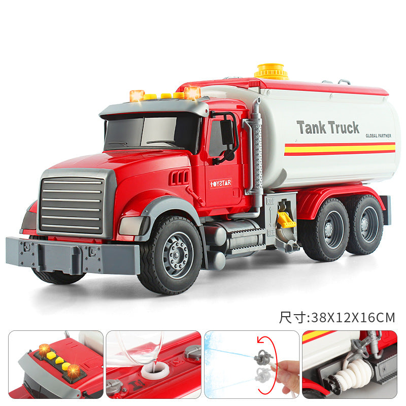 Cross-border simulation trailer toy inertia flat rescue large engineering car boy road transport toy car wholesale
