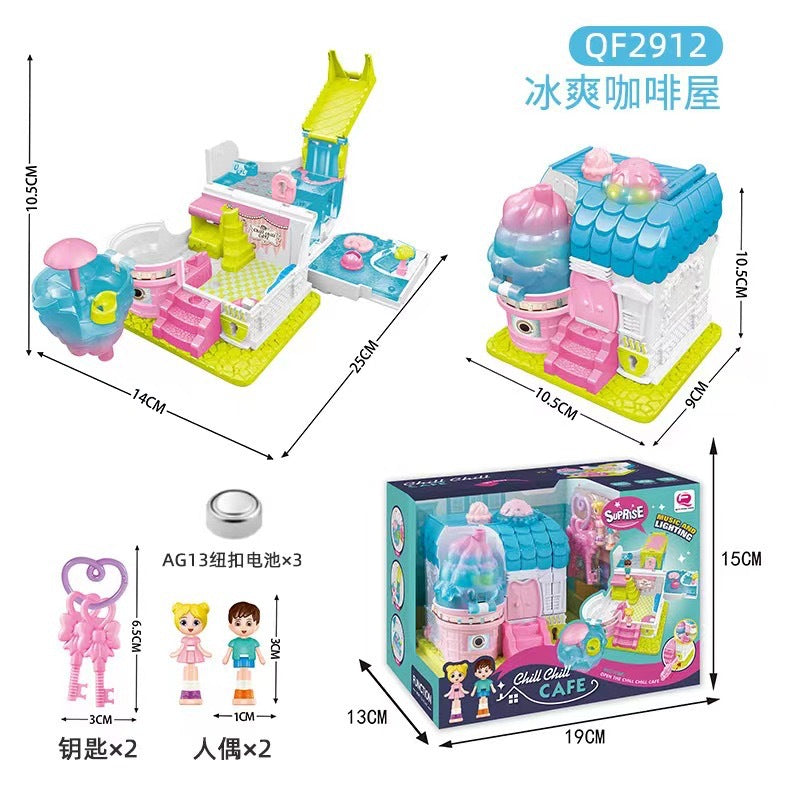 Cross-border Children's Variables Surprise Cabin Girl Simulation Princess Castle Villa Model Doll House Play House Toys
