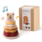 Amazon Baby Early Education Educational Lion Set Pillar Toy Wooden Toddler's Hands-on Brain Stacking Shape Building Blocks