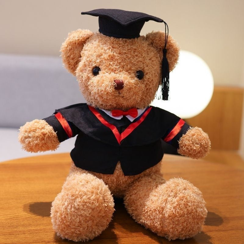 Graduation Bear Doll Doctor Bear Bachelor's Uniform Bear Doll Graduation Bear Gift for College Students with Logo Printing
