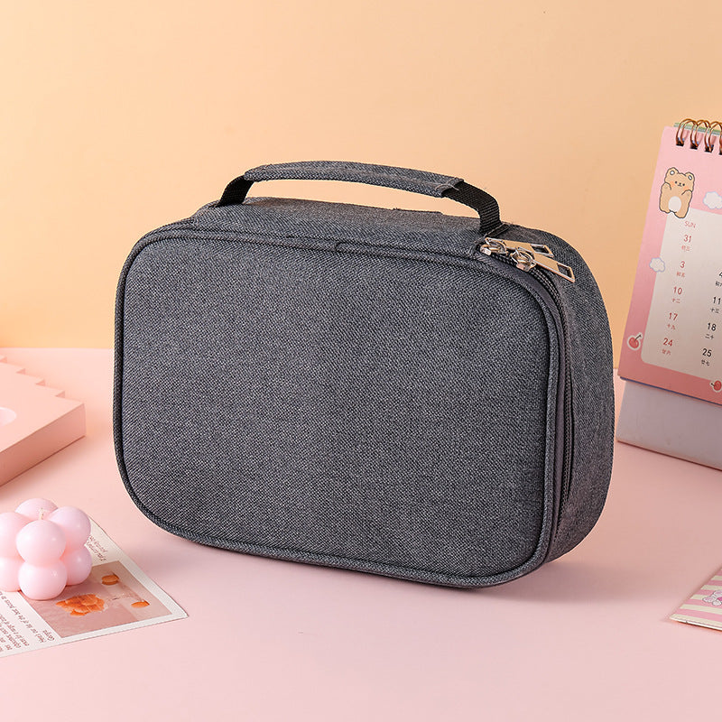 Cross-Border Satchel Large-Capacity 72-Hole Multi-Functional Student Art Student Color Lead Brush Pencil Stationery Storage Bag