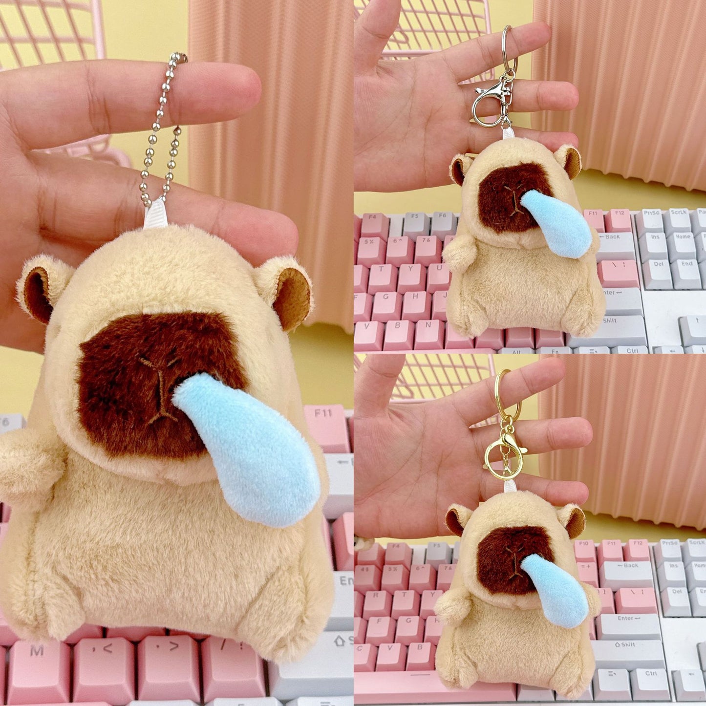 Cross-Border Capybara Mascot Backpack Small Pendant Keychain Chinese Style Zodiac Pendant Couple Ugly Doll