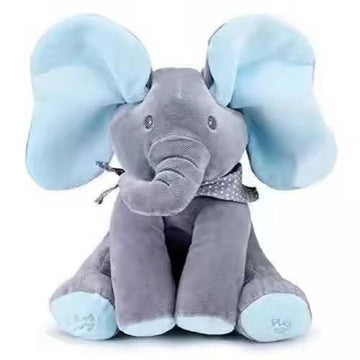 Cross-Border Hide-And-Seek Elephant Plush Toy That Can Sing, Cover Its Eyes, and Act as a Comforting Singing Toy