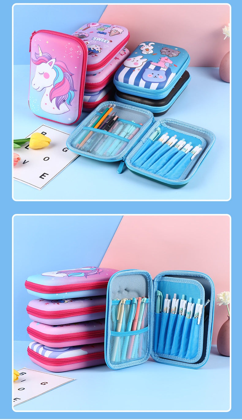Eva Pencil Box 3D Stereo Large-Capacity Kidsren's Pencil Bag Multi-Functional Student Stationery Popular Pencil Box Waterproof