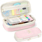 in stock Multi-layer Canvas Retractable Pencil Case Korean Simple High School Student Macaron Color-block Variable Large Capacity Pencil Case