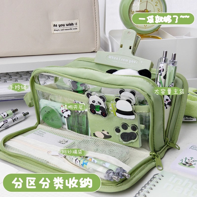 Three-Dimensional New Pencil Case for High School Students, Simple Large-Capacity High-Value Stationery Bag, Storage Bag