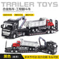 English packaging cross-border children alloy car vehicle trailer fire truck tank excavator pull back toy car