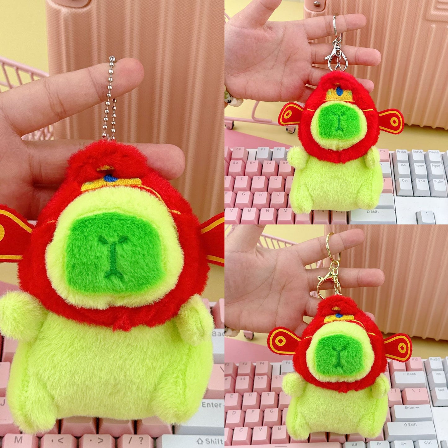 Cross-Border Capybara Mascot Backpack Small Pendant Keychain Chinese Style Zodiac Pendant Couple Ugly Doll