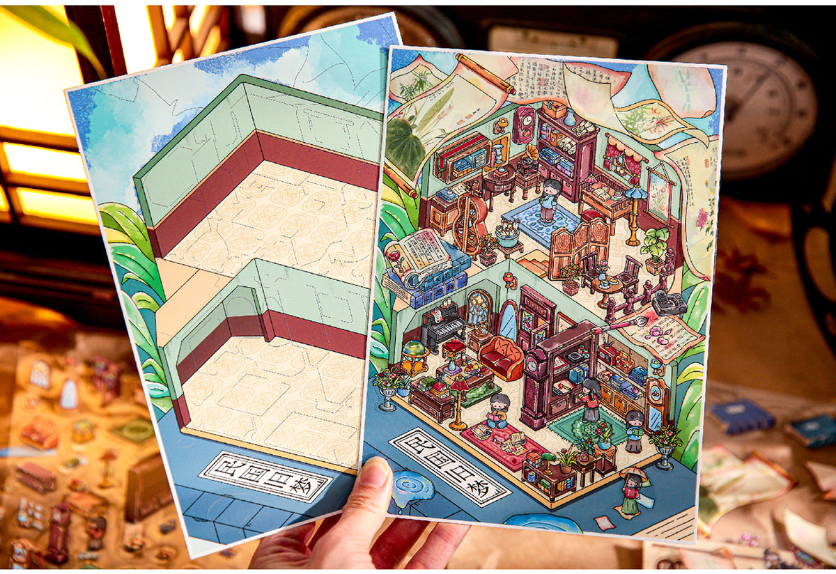 Mr. Mo Yan's New 3D Landscape Stickers Kaleidoscope Series Fun Original DIY Stress-Relief Stickers