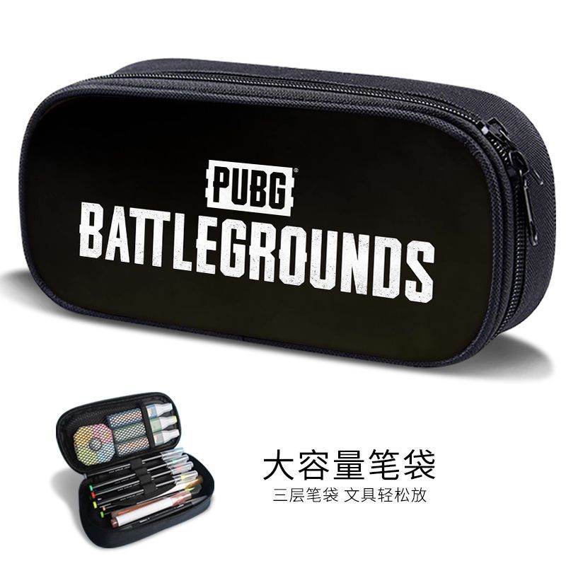 Sand Sculpture Pencil Bag for Boys, Multifunctional Stationery Box for Primary and Secondary School Students, Pubg Game Stationery Bag, Kidsren's Trendyy Pencil Bag