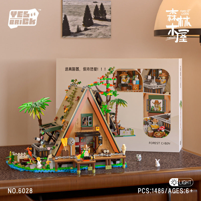 Compatible with Lego Creative Street View Building Model Forest Tree House Puzzle Assembled Block Toy Boy Gift Wholesale