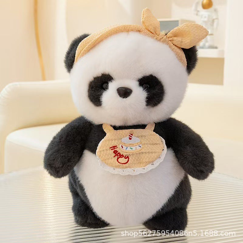 Cocoa Party Bib Rabbit Cute Panda Fox Plush Toy Little Bear Girls Children's Companion Comfort Gift Duck