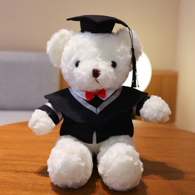 Graduation Bear Doll Doctor Bear Bachelor's Uniform Bear Doll Graduation Bear Gift for College Students with Logo Printing