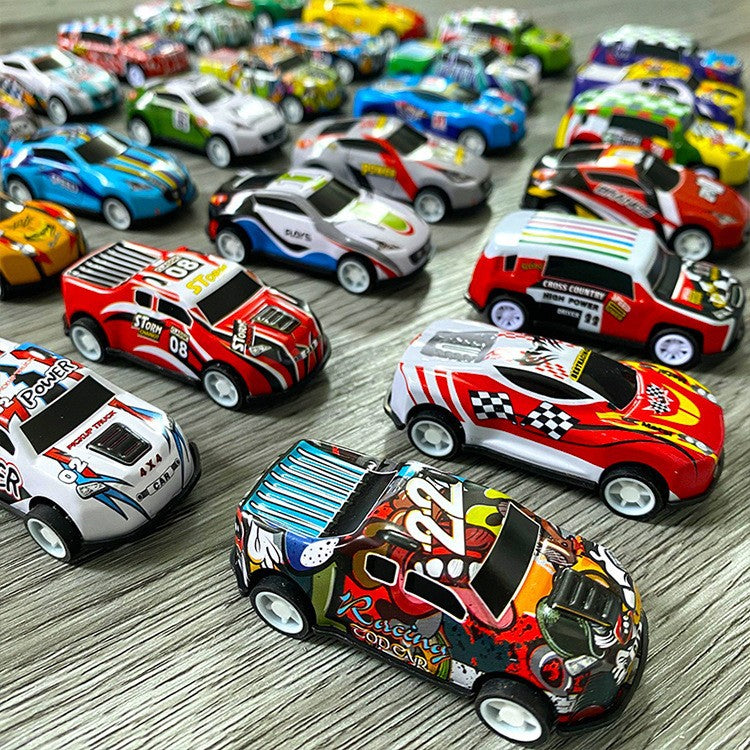 Tiktok popular alloy car iron car wholesale children's toy simulation model bulk decoration with pull back car