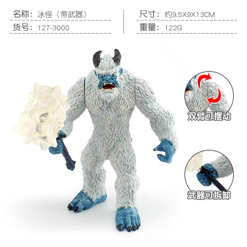 Cross-border simulation Western myth monster tree monster ice crystal Tiger lava Tiger ice monster gorilla model monster ornaments