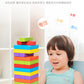 Children's Puzzle Stack Balanced Stack High Draw Building Blocks Layer by Layer Stack Wooden Strip Draw Wood Table Game Toys