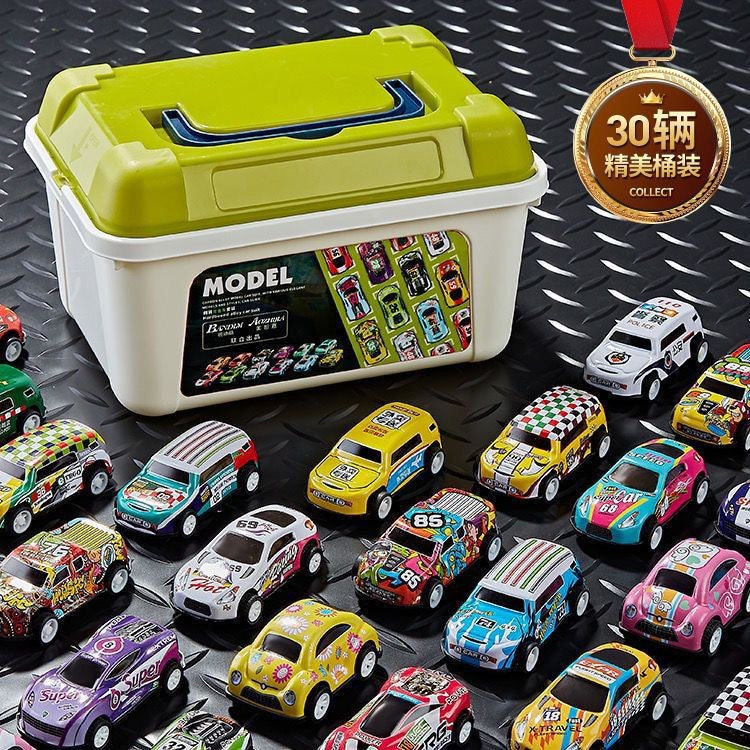 Tiktok popular alloy car iron car wholesale children's toy simulation model bulk decoration with pull back car