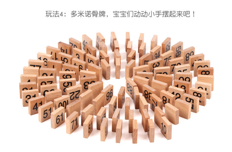 Montessori Mathematics Teaching Aids 1-100 Digital Continuous Board Sorting Board Children's Educational Early Education Wooden Hundred Board Children