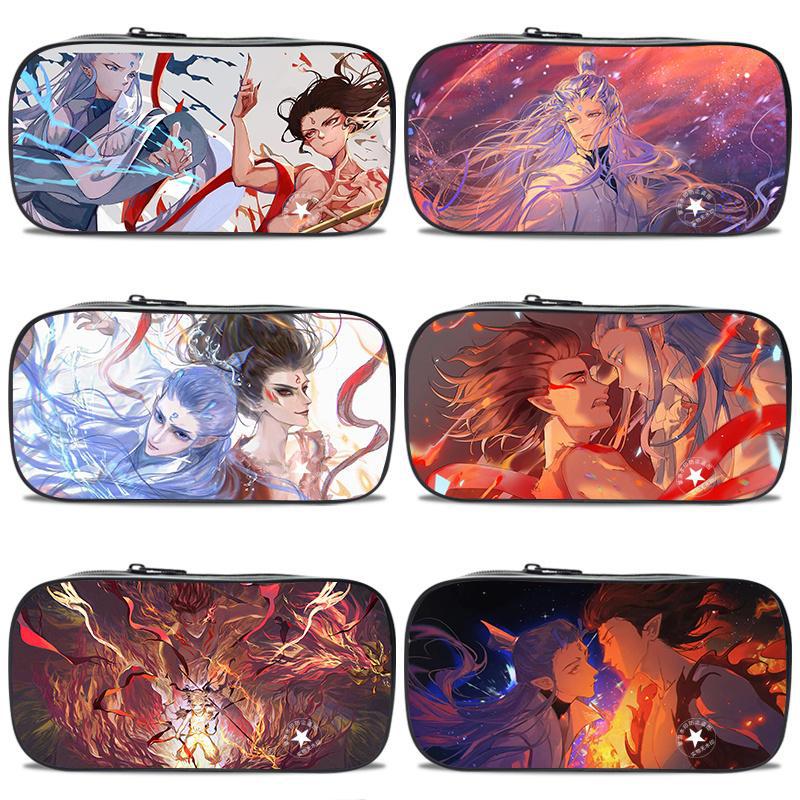 Essential Stationery for the Beginning of School: Nezha the Magic Child Sea Pen Bag for Boys, Anime Merchandise, Lotus Cake Cp Unisex Stationery Box Trend
